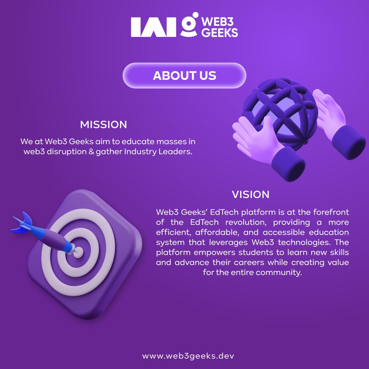 Web3_geeks's tweet photo. 🌐📚 Welcome to Web 3 Geeks – Where Vision Meets Education. 

Our mission is to empower learners with cutting-edge knowledge for a brighter future in the digital age. Join us on this journey of exploration and transformation. 💼
 #EdTechInnovation #EmpoweringEducation #web3geeks https://t.co/hI5WdX7bmq