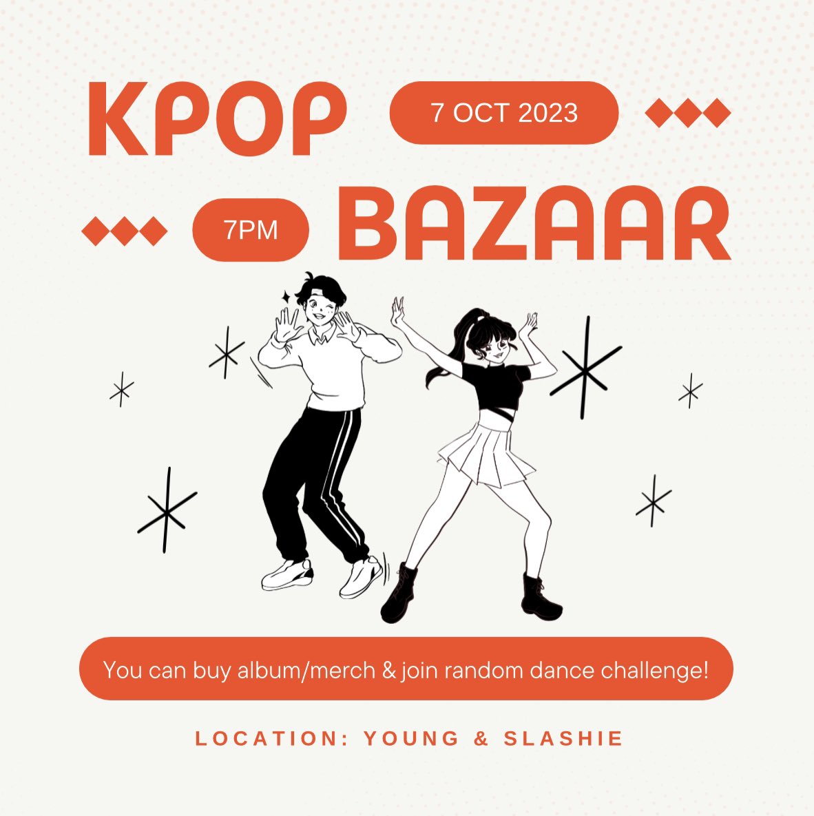 helf_coffee's tweet photo. Calling Penang KPOP fans!

📅: Oct 7th (Sat)
⏰: 7.00pm
📍: Young &amp; Slashie

Other than getting albums &amp; merch, don't miss the Random Dance Challenge, starting at 9pm 💃🏻🕺 Can't wait to see you 🤩

#kpopbazaar #album #merchandise #kpop #kpopnight #kpopmarket #randomdancechallenge https://t.co/Mir5VlxQXH