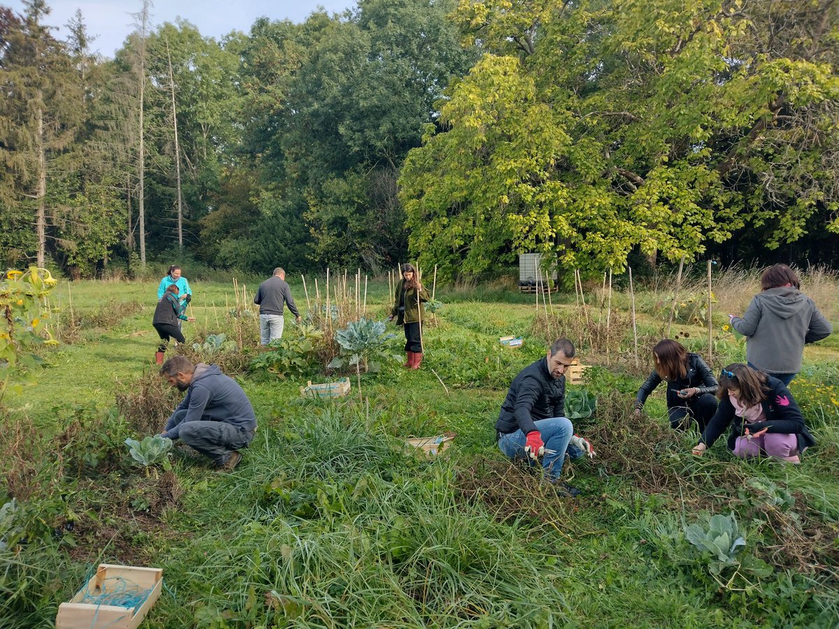 C'est parti pour la 3e édition des #JournéesSolidairesSNCF en Grand Est! Préparation de planches de culture pour l'association une terre et un jardin pour 2 mains à Metz #PourNousTous