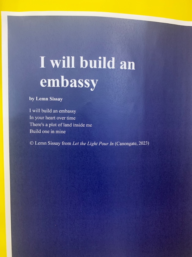 Loved this wonderful display @kinglibheritage for #NationalPoetryDay incl from @lemnsissay new collection. The theme is #refuge which connects so strongly to the power of #SharedReading for those are seeking safe harbour from life’s storms thereader.org.uk/why-who-makes-…