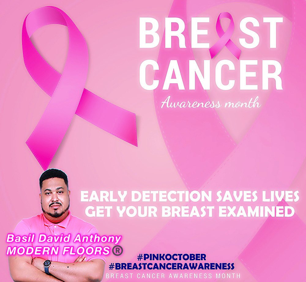 CEOExtraO's tweet photo. Early Detection Saves Lives #pinkoctober #breastcancerawareness #breastcancer #basildavidanthony #modernfloors https://t.co/MLW4enwFlS