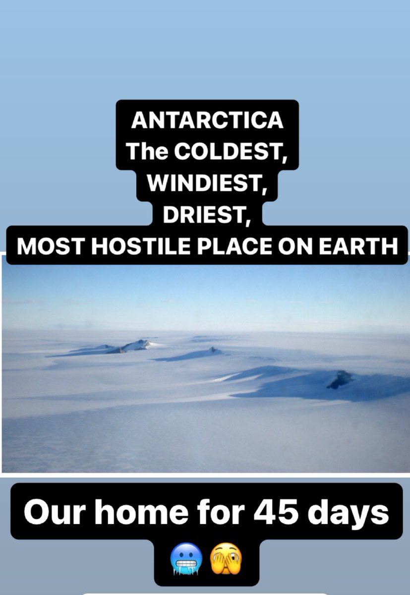 🇦🇶ANTARCTICA 🇦🇶 
The 
COLDEST - DRIEST - WINDIEST - MOST HOSTILE place on earth 

and our home for 45 days! 🥶😲😊

Please donate 👇🏻

justgiving.com/crowdfunding/a…

#hostile #cold #windy #desert #Antarctica #donate #expedition #firefighters #emergencyservices #Resilience #southpole