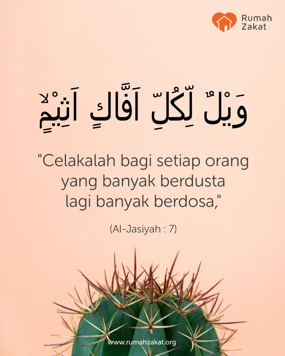 rumahzakat's tweet photo. Berbohong adalah pangkal dari berbagai kejahatan dan salah satu ciri golongan orang munafik adalah mereka yang suka berkata dusta.

#RZInspirasi #AlJasiyah #Dusta #Inspirasi https://t.co/6fb8oULsPo