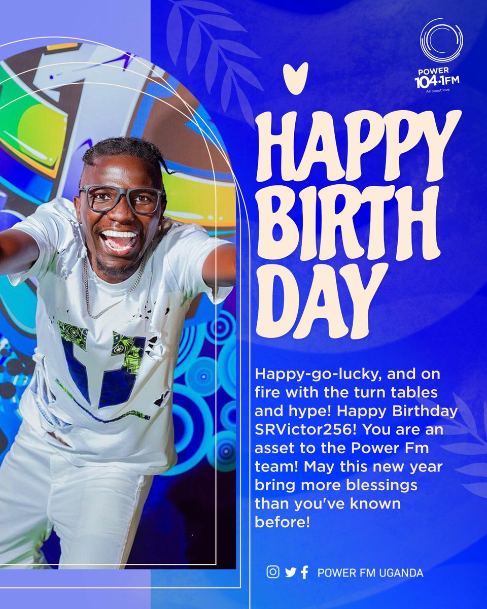 powerfmuganda's tweet photo. Happy birthday to you @SRVictor256.
#AllAboutLove https://t.co/e3EKeGMx8A