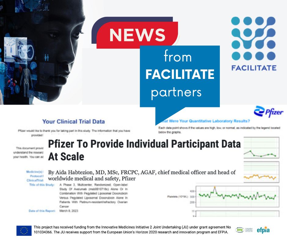 Imi_Facilitate's tweet photo. Now, in the USA, clinical trial participants can have  reliable access to their individual data!
The American experience of @pfizer  is well explained in this article and it gives the exact context to what #FACILITATE is working on for Europe!
Read more 👉https://t.co/uDPxZoDylh https://t.co/OUG8GitvJa