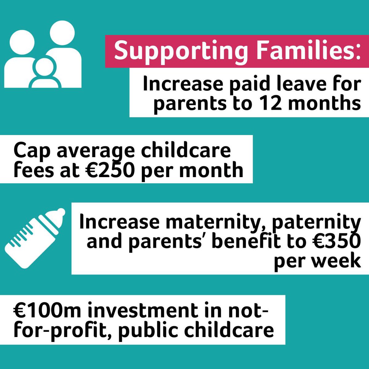 RoisinShortall's tweet photo. Ireland lags behind other countries on childcare &amp; parental leave.

#Budget2024 must support families by increasing paid leave, reducing childcare costs &amp; investing in a public childcare model. 

We need a 'New Deal' for families. 

#UnlockingTheFuture - https://t.co/meCv3vQsNq https://t.co/trDdP7J3K6