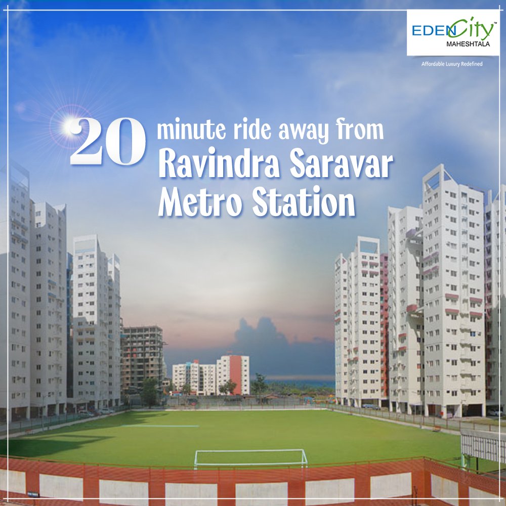 Seamless Connectivity, Serene Living! 📷 Eden City Maheshtala, just a short 20-minute ride away from Ravindra Saravar Metro Station.
#EdenCity #EdenCityMaheshtala #KolkataApartments