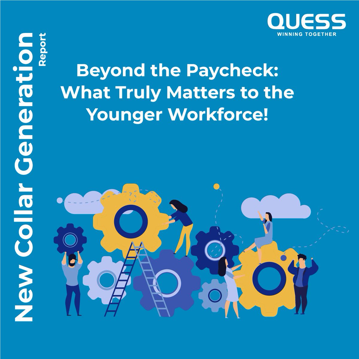 Wage rates are just a part of the puzzle for the younger generation. Over half prioritize prestige and career potential over just earning a living. It's about chasing dreams and building a legacy! 
Visit New Collar Report quesscorp.com/reports/ #NextGenWorkforce #NewCollarReport
