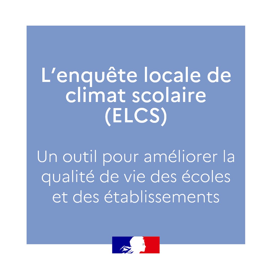 📍L’enquête locale de #ClimatScolaire : un outil de pilotage au service des écoles et des établissements

Volontaire et concertée, la démarche associe l'ensemble de la communauté éducative pour établir un diagnostic et identifier des axes d'amélioration
▶ eduscol.education.fr/976/une-ecole-…