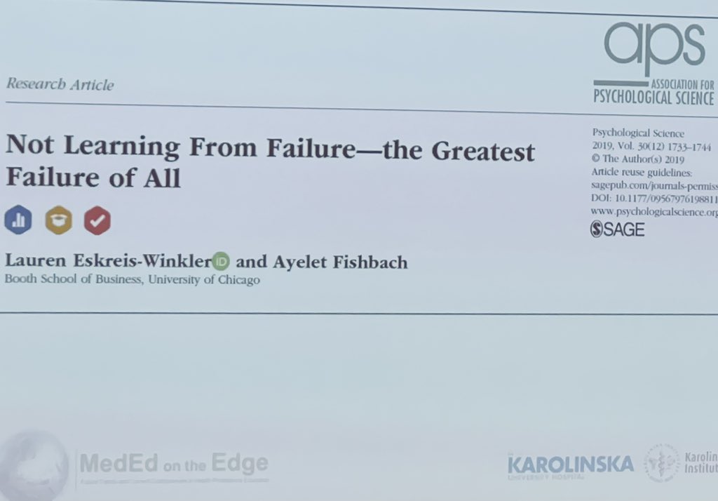 Learning from #failure @ #MedEdEdge