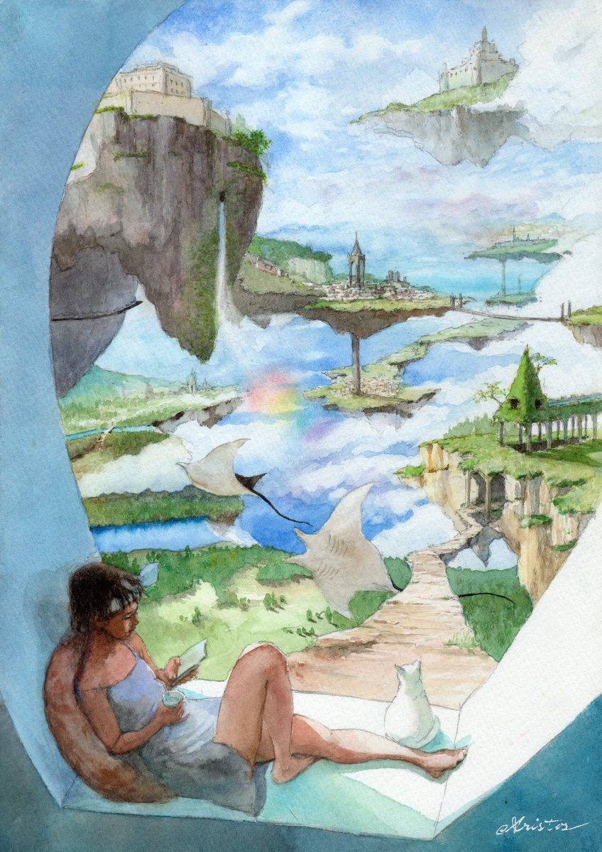 aris_0827's tweet photo. 何年振りかに猫と少女の旅を描いた。昔はパースとか絵の具のこととか何もわかってなかったけど、そのつたなさも好きだったりする。
そしてこういう世界を自由に旅できるので絵描きになって良かったと思う。 
ショートPart1
https://t.co/LNqPjAjPXg
Part2
https://t.co/UO1EdkJS9z
15倍速
https://t.co/wTQSRUfTqD