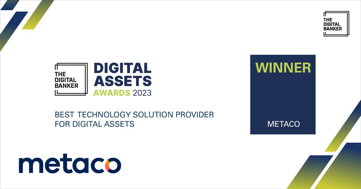 📢 Just in: Metaco has won the 🏆 Best Technology Solution Provider for Digital Assets Award 🏆 at today's Digital Assets Awards 2023 ceremony by @banker_digital #DAA23. 🎉 🥇