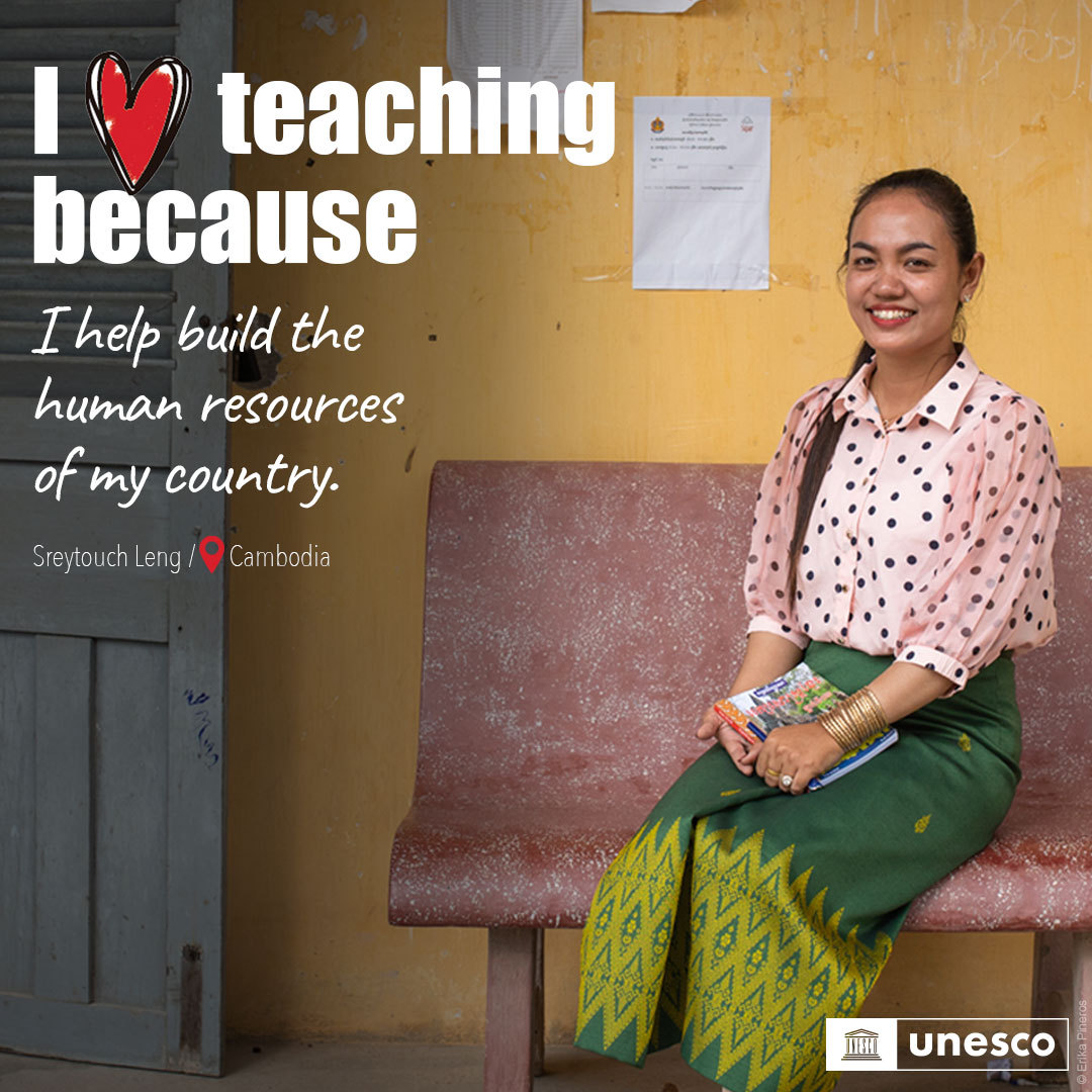 TEACHING lets us educate the future builders of our societies. 💪🔨 But the number of teachers needed to meet quality #education for all in 2030 is still 44 million. The world needs more teachers! on.unesco.org/TeachersDay #WorldTeachersDay