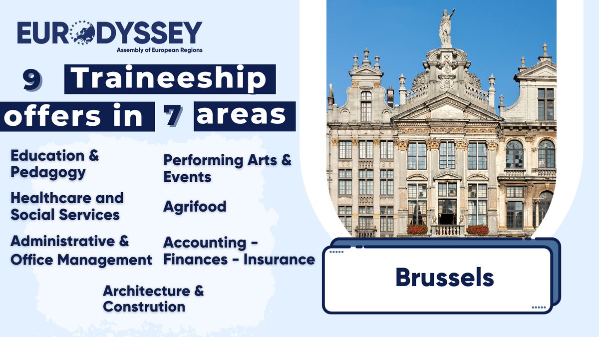 Looking for an opportunity to #explore #Brussels and gain invaluable #experience?  🇧🇪 We've got the perfect deal for you! 🤩 
With 9 #paidinternships in 7 different industries, you can get the chance to live and work in the heart of the European capital! 🌍