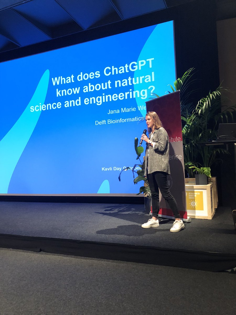 Gijsje Koenderink (@gijsjekoenderi1) on Twitter photo Today we’re organizing our annual Kavli Day of the Kavli Institute for Nanoscience of TU Delft. Exciting mix of talks about the impact of AI technologies on science. Here Jana Weber from <a href="/DelftBL/">Delft Bioinformatics</a> about chatGPT: arxiv: 2309.10048z Today we’re organizing our annual Kavli Day of the Kavli Institute for Nanoscience of TU Delft. Exciting mix of talks about the impact of AI technologies on science. Here Jana Weber from <a href="/DelftBL/">Delft Bioinformatics</a> about chatGPT: arxiv: 2309.10048z