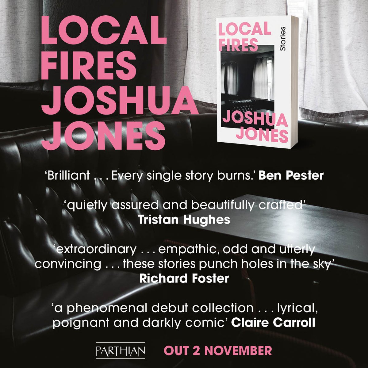 Some amazing and very kind endorsements from @benpester, @tristankhughes, @incendiarymag and @C_CRRLL in the run-up to @nothumanhead's 'brilliant', 'beautifully crafted' and 'extraordinary' debut collection, #LocalFires. Out with @parthianbooks on 2 Nov!