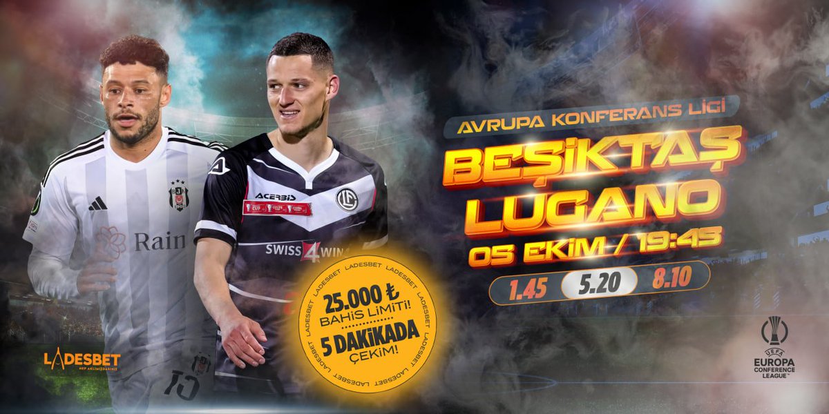 ladesporr's tweet photo. UEFA Avrupa Konferans Liginde Beşiktaş evinde Lugano'yu ağırlıyor.

🦅 Tek hedef 3 puan!! 🦅

Yüksek Oranlar ve Özel bahisler Ladesbet'te.

Hemen Oyna Sende Kazan ; https://t.co/X72M6OrrHd https://t.co/emCptgf8Ed
