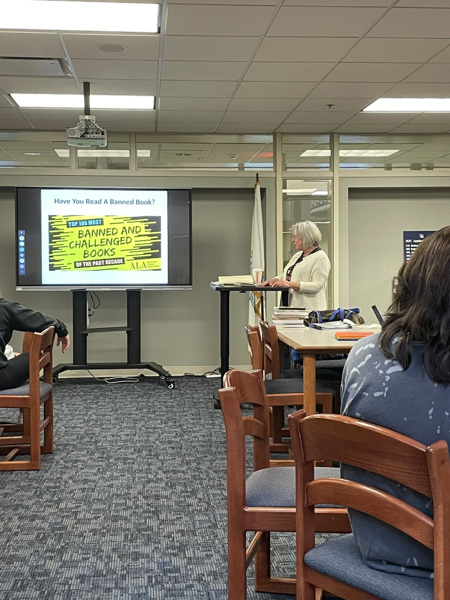Banned Books presentations today in Mrs. Mayotte’s classes. <a href="/lmayotte_hhs/">LMayotteHHS</a> <a href="/DerekAtherton1/">Derek Atherton</a> <a href="/kcrebasehps/">Karen Crebase</a>