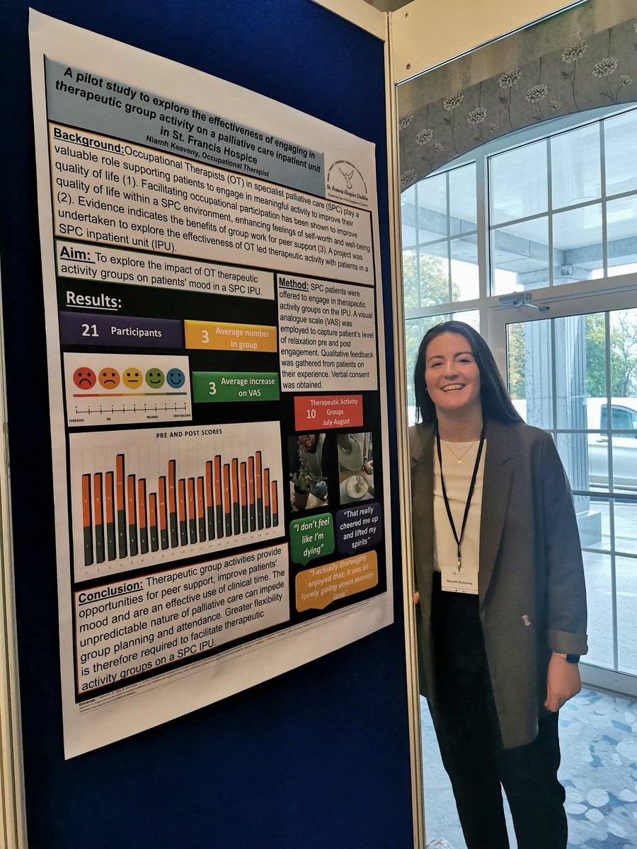 Great representation at #AOTI2023 by the OT Dept in @SFHDublin. Congrats to Niamh Keavney on her poster! 2 presentations also by the OT Dept today at conference @AOTInews @tcdot @AIIHPC @AIIHPC_ECRF @WeHSCPs