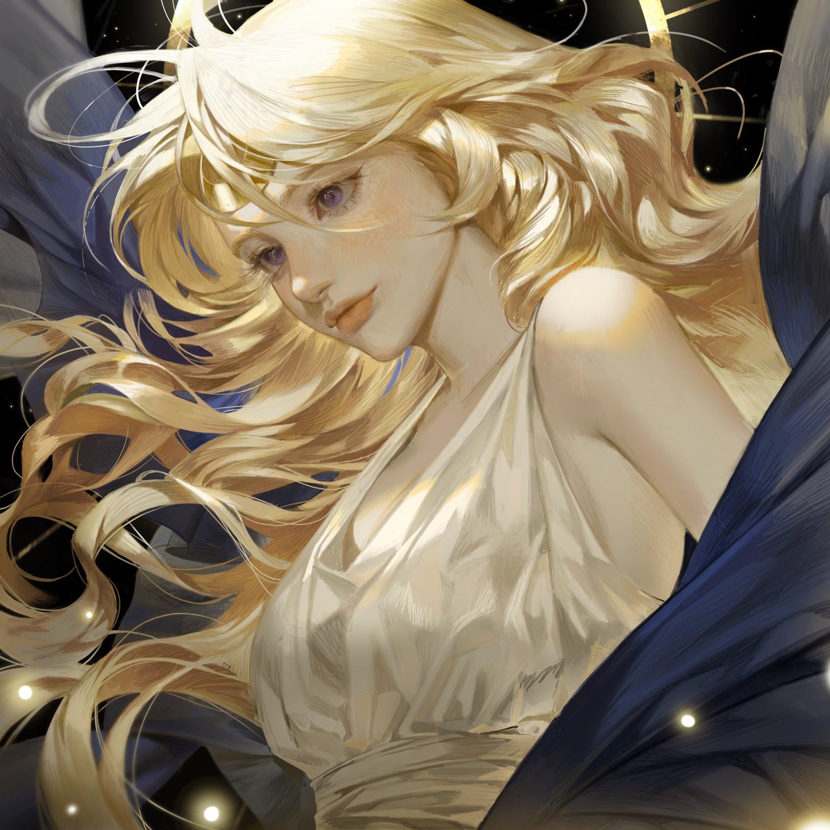 #콕카스_쿠키런킹덤_합작
달빛술사 도시를 지키는 초승달 스킨 그렸습니다🌕🌕