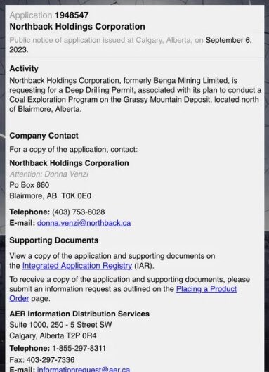 @CalgaryOccupy Benga name has changed to Northback

#MountainsNotMines 
#WaterNotCoal
