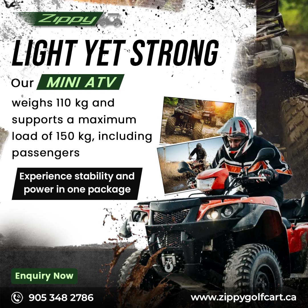 zippygolfcart's tweet image. 💪 Looking for a powerful ride that&apos;s also light?
Our MINI ATV. Get ready for stability and power in one amazing package. 🌟 #PowerfulRide #MINIATV #StabilityPowerCombo #Golf #Golfcar #carts #cartshop