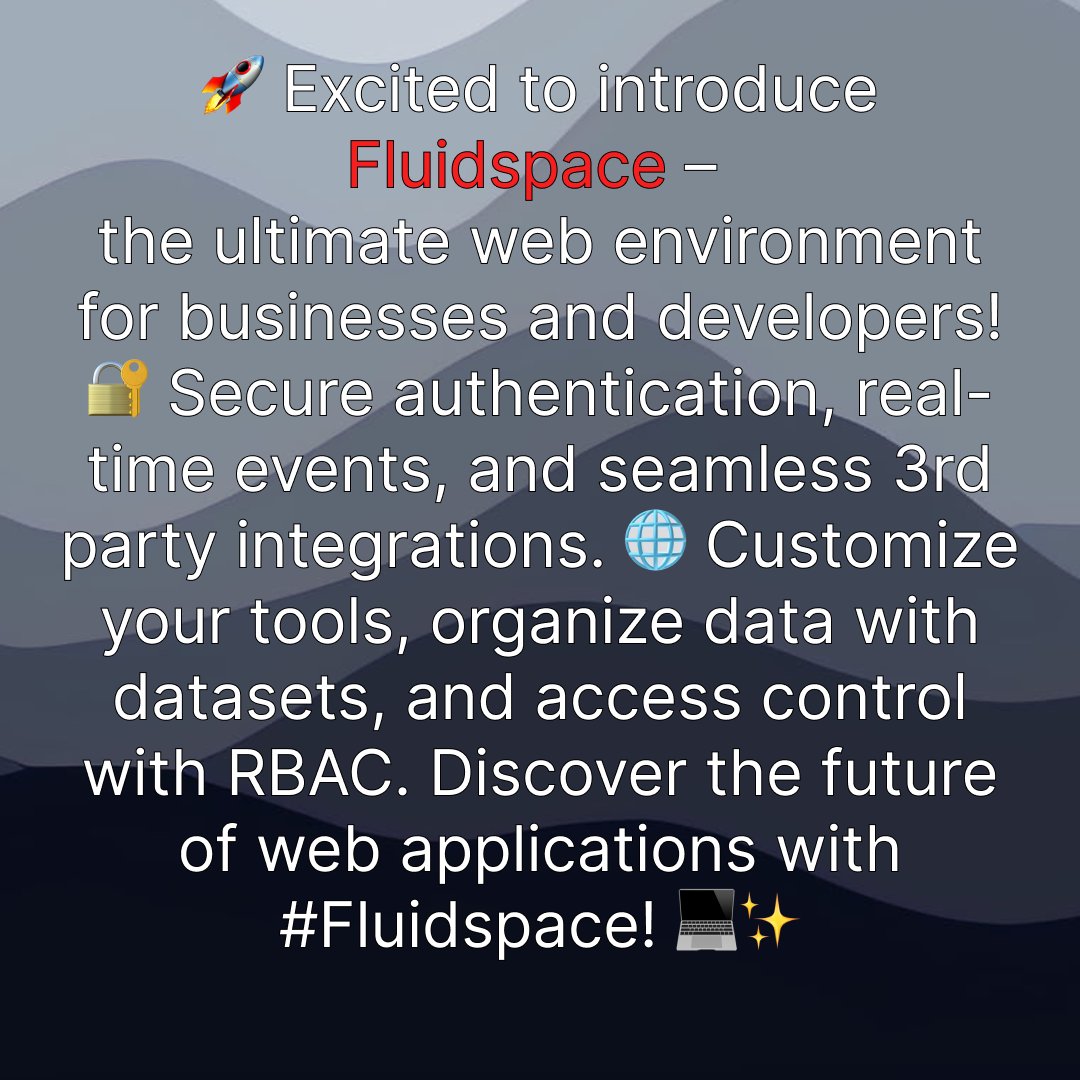 Experience the future of web tools with Fluidspace! 💻✨ from my friend @TiwariRishik 
github.com/fluidspaceweb 

#WebDevelopment #TechInnovation #WebApps #SoftwareDevelopment #WebTools #Code #Programming #DevOps #OpenSource #GitHub #WebEnvironment #WeDevCommunity #AppDevelopment