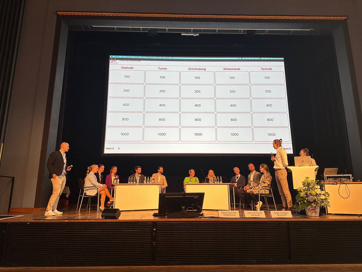 Daniel Kaiser (@daniel_kaisermd) on Twitter photo First neuroradiology game show in 🇩🇪🇦🇹 ⭐️⭐️⭐️⭐️⭐️
#neurorad2023 #dgnr #junrad #neurorad <a href="/DGNR_org/">Deutsche Gesellschaft für Neuroradiologie (DGNR)</a> @OEGNR_ <a href="/EYMINT_ESMINT/">EYMINT</a> <a href="/DRG_de/">DRG.de</a> <a href="/FJR_DRG/">German Young Radiology Forum</a> <a href="/EYMINT_ESMINT/">EYMINT</a> <a href="/ESOstroke/">European Stroke Org</a> <a href="/Fie0815/">Jens Fiehler</a> @trenkler_j <a href="/MPeyT1/">Marios Psychogios</a> <a href="/theneuroradguy/">The Neuroradiologist</a> <a href="/Roland_K_Schwab/">Roland Schwab</a> First neuroradiology game show in 🇩🇪🇦🇹 ⭐️⭐️⭐️⭐️⭐️
#neurorad2023 #dgnr #junrad #neurorad <a href="/DGNR_org/">Deutsche Gesellschaft für Neuroradiologie (DGNR)</a> @OEGNR_ <a href="/EYMINT_ESMINT/">EYMINT</a> <a href="/DRG_de/">DRG.de</a> <a href="/FJR_DRG/">German Young Radiology Forum</a> <a href="/EYMINT_ESMINT/">EYMINT</a> <a href="/ESOstroke/">European Stroke Org</a> <a href="/Fie0815/">Jens Fiehler</a> @trenkler_j <a href="/MPeyT1/">Marios Psychogios</a> <a href="/theneuroradguy/">The Neuroradiologist</a> <a href="/Roland_K_Schwab/">Roland Schwab</a>