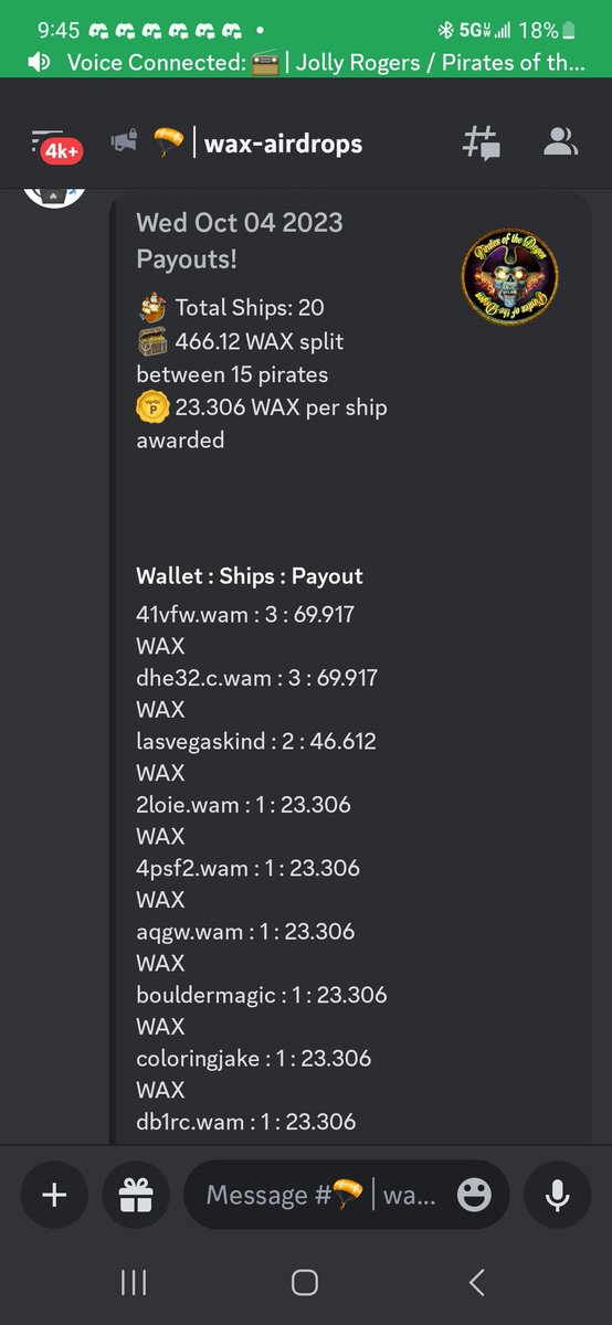 Imagine believing in the pirates and getting a profit sharing ship and getting daily $waxp #Airdrops for 4 months now and this month is our biggest ever 

It's a vibe