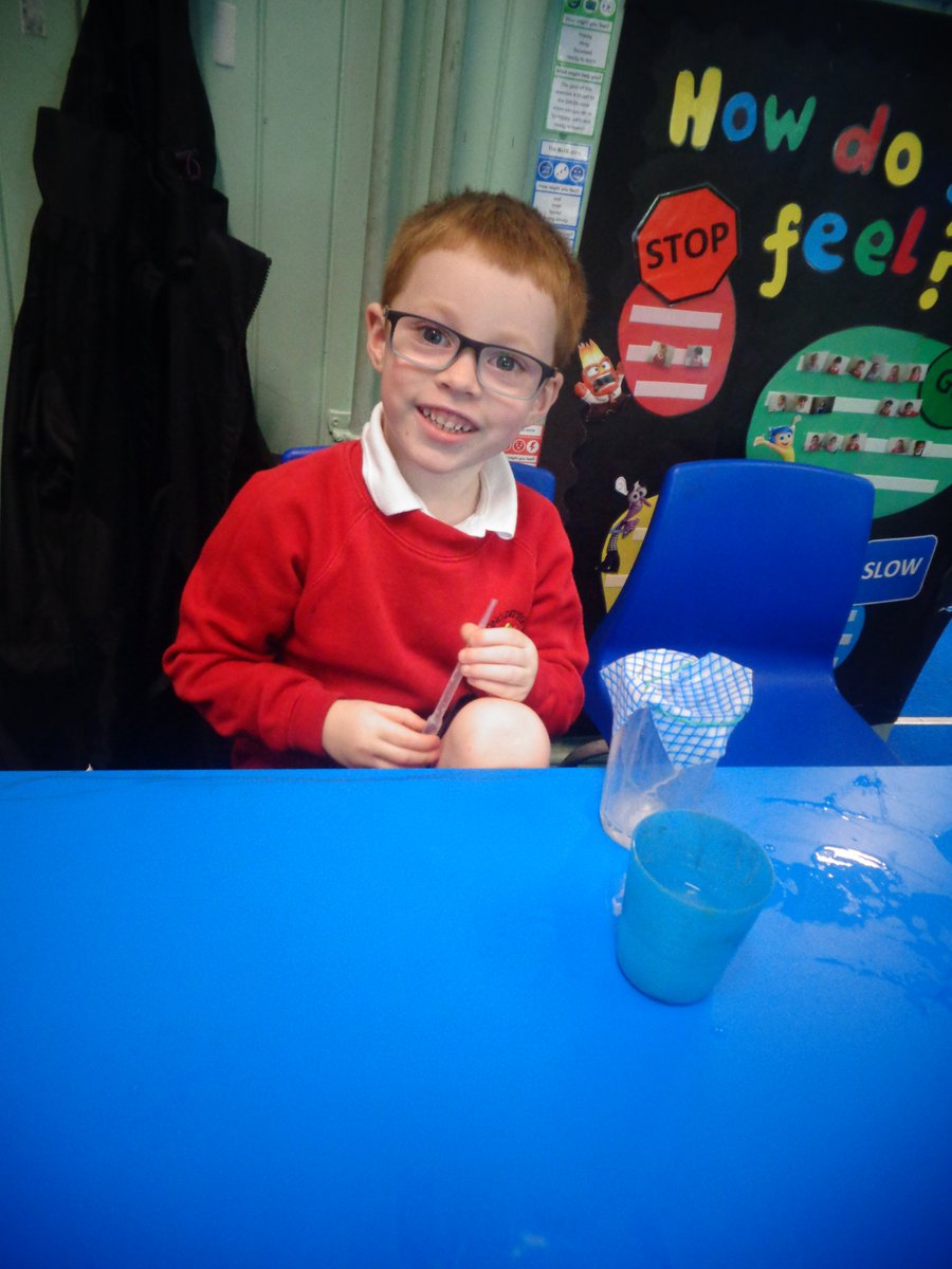 Year one were super scientists today!  They were carrying out an experiment to find out what is waterproof and what is absorbent.