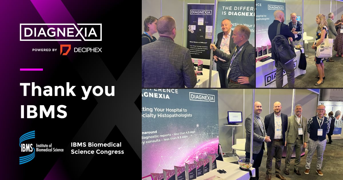 diagnexia's tweet image. Thanks for visiting Diagnexia at #IBMS2023! Your interest made it special 🌟. Exploring solutions to streamline workflows, accelerate diagnoses, and enhance patient care? We&apos;re here for you! Contact: info@diagnexia.com. Excited for future collaborations! #PathTwitter