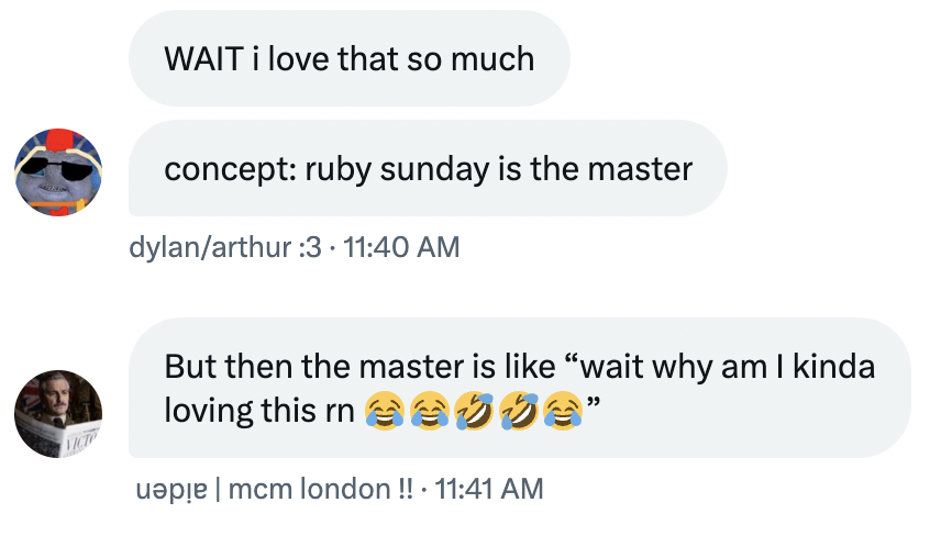 ptingstruggles's tweet photo. here in pting squad we are ruby sunday is the master truthers https://t.co/yjDoaSUhy1