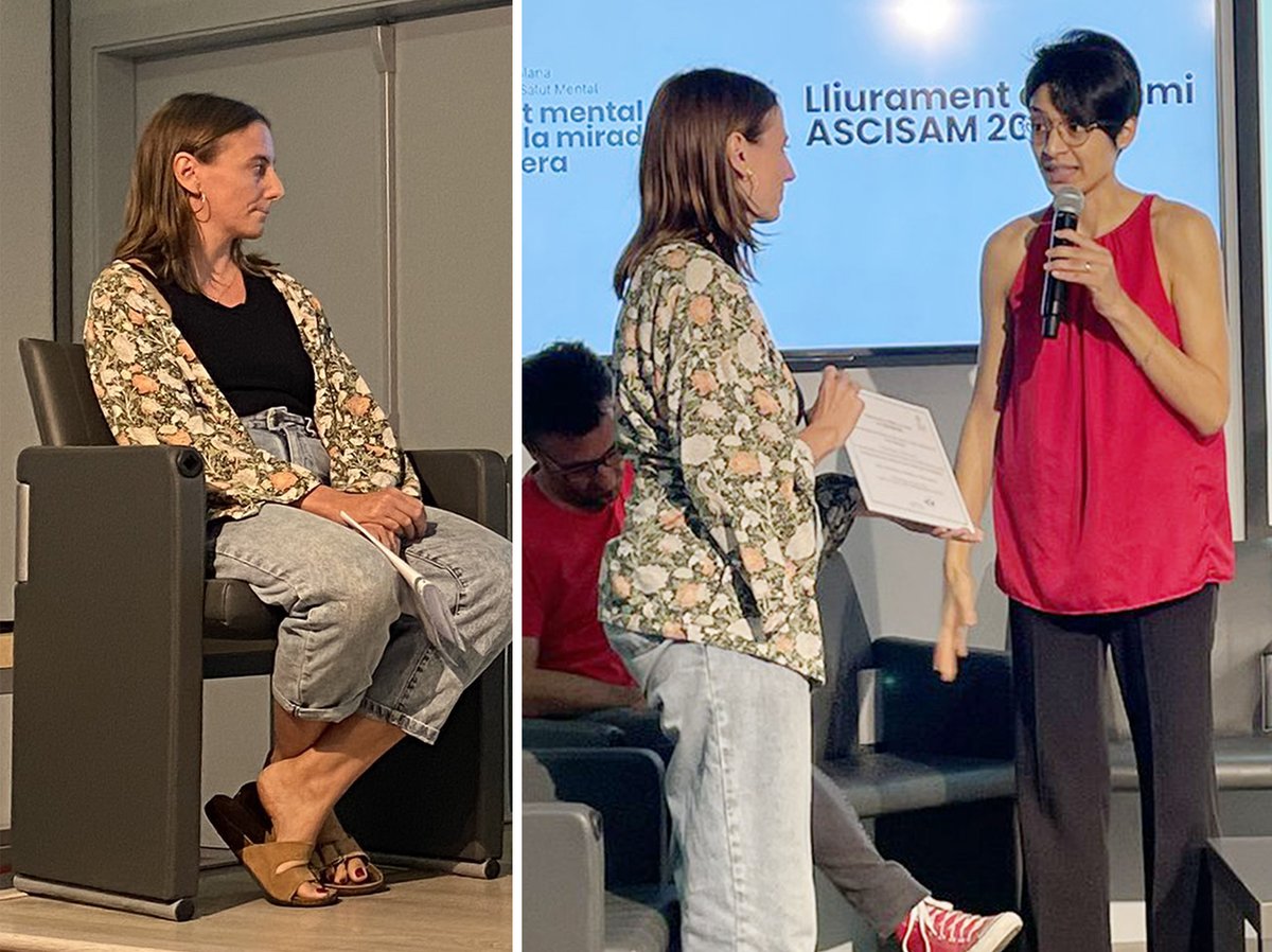 infermerescat's tweet image. El #VPremi #Recerca @ASCISAM atorga un accèsit a la infermera Maria Boix per l&apos;anàlisi descriptiu de casos de pacients que ingressen en una unitat d’aguts de psiquiatria per problemes derivats de la pràctica de chemsex. 🙌🏻 L&apos;enhorabona!

#InfermeresCCIIC #9aJornadaInfSalutMental