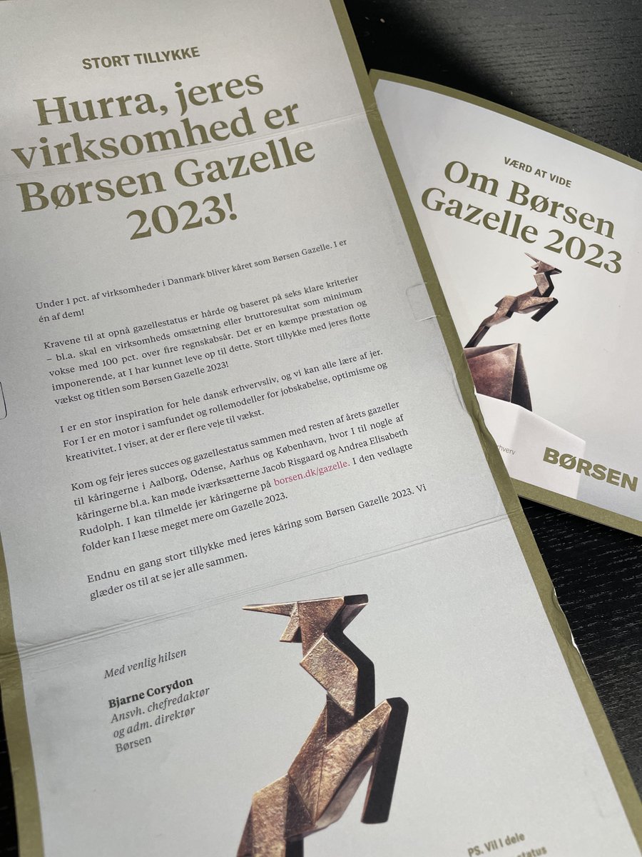 MakesYouLocal's tweet image. 🚀🥂  I årevis har MakesYouLocal på sidelinien måtte kigge på mens der blev sprøjtet Gazelle-posts ud her på LinkedIn pga. diskvalificerende P/S selskabsform. Et skifte til A/S har sikret prisen i år (som vi egentlig har været berettiget til i 5-6 år).  🤩🏆
#BørsenGazelle2023