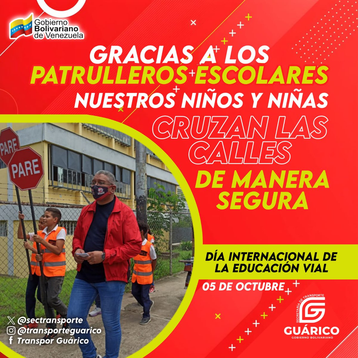 De ustedes dependen de trazar un trayecto seguro y confiable.

¡Patrulleros escolares orden, disciplina y seguridad!

#ConductoresDeEsperanza
#TransporteGuárico
#DefendamosLoNuestro