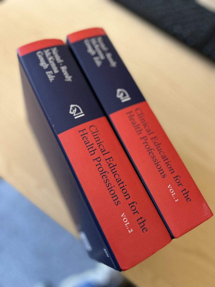 That thing where several years’ worth of collaborative work turns up on your desk and looks pretty darn impressive 🤩 link.springer.com/referencework/… @DebraNestel @suzannegough1 @lisamckennaLTU #twovolumes #fourkg #clinicaleducation #finallyinprint #springerlive #majorreferencework