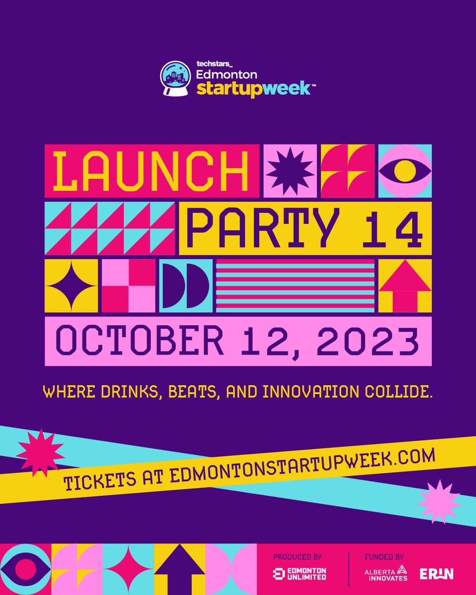 Launch Party tickets are on sale! Join a party designed to celebrate and showcase the rockstar entrepreneurs in our community. Drinks, DJs, and great company all await you at Launch Party. edmontonstartupweek.com