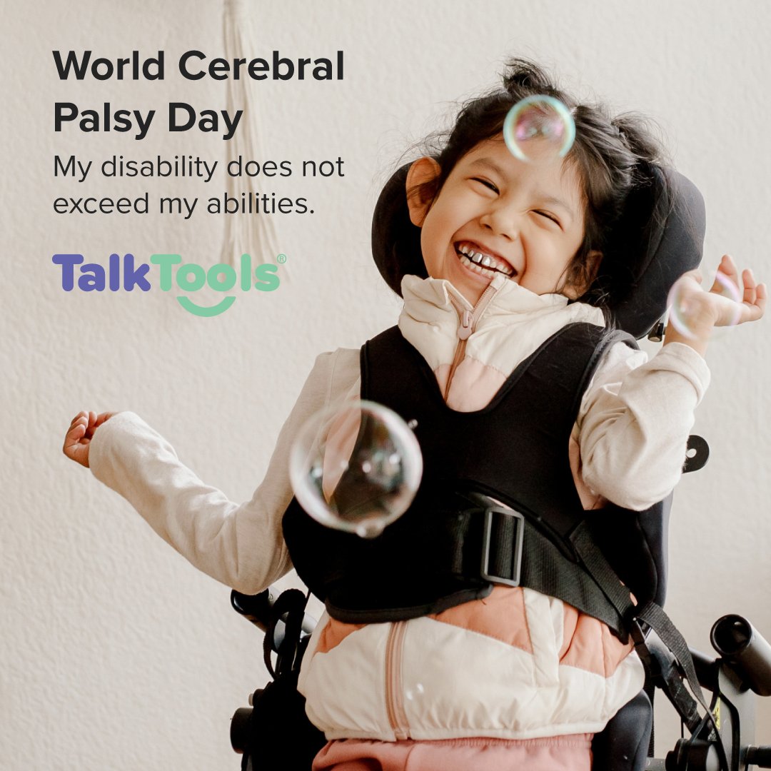 TalkTools's tweet photo. 🫶🏼Today is #WorldCerebralPalsyDay and we at TalkTools®️ are so proud to work with this inspiring and incredible community! 🥰 🎆 Everyone with CP is unique and special, and we're here to support them in every way we can!✨

#WorldCerebralPalsyDay #TalkTools #CP #Support https://t.co/zgXRgEuxA1