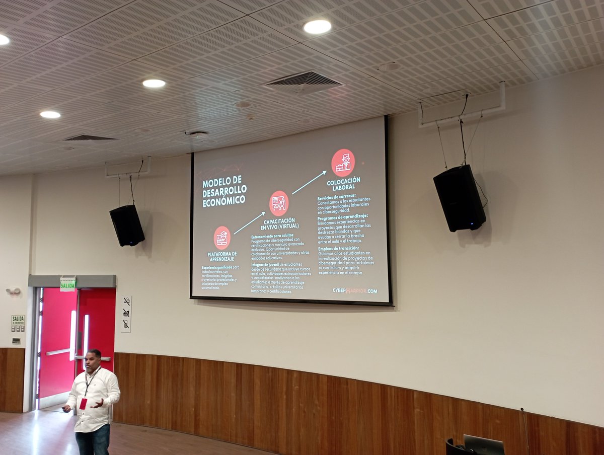 <a href="/ReinierMoquete/">Reinier Moquete</a> de <a href="/cyberwarriorcom/">CyberWarrior.com</a> haciendo el keynote sobre Ciberseguridad como herramienta de desarrollo en América Latina
#BSidesPeru2023