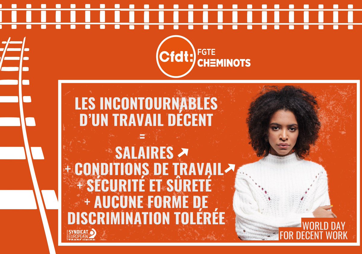 ✊#WDDW2023
Le travail décent devrait être la norme partout, tout le temps ‼️