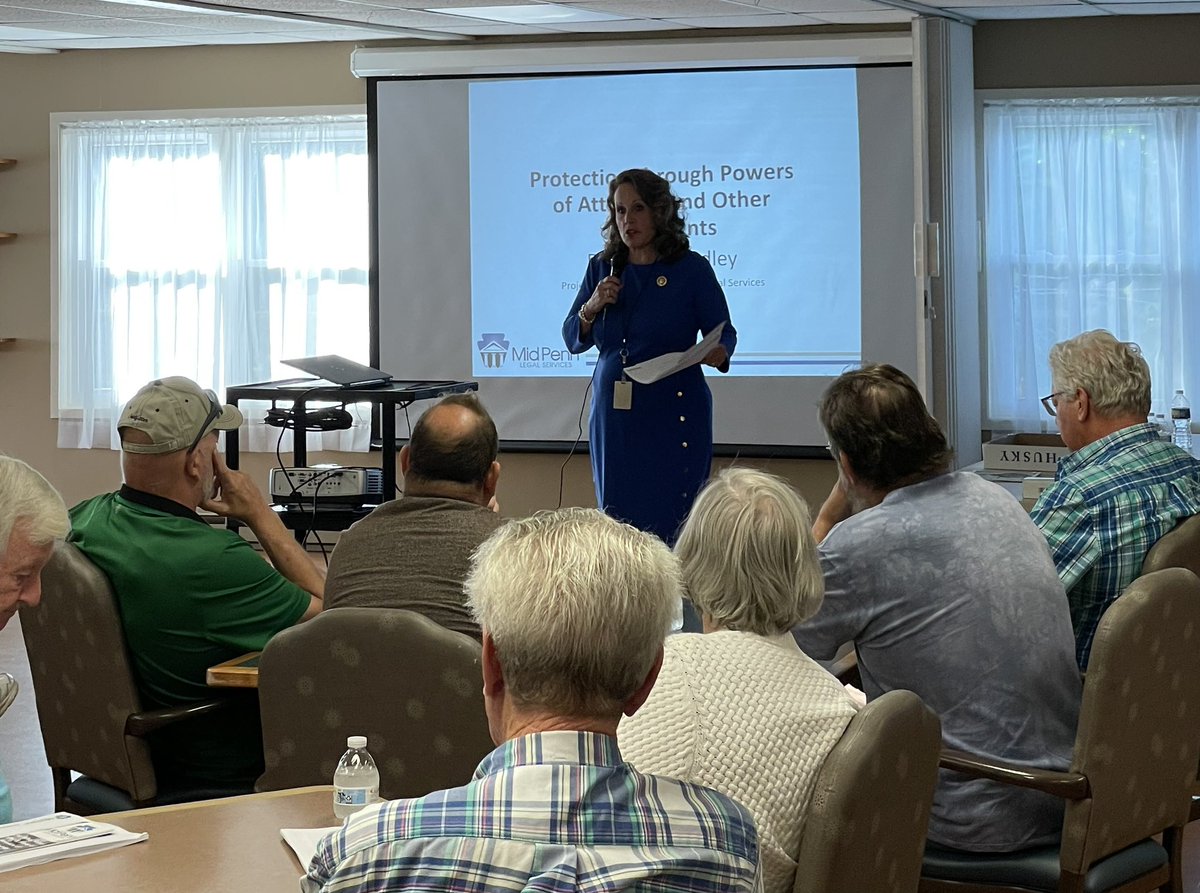 RepDelozier's tweet photo. Today, I hosted my Older &amp; Wiser seminar in Mech. Boro at Mechanicsburg Place Senior Center. TY to the full house we had in attendance to hear info on POAs, fiscal &amp; medical as well as wills. We need to be prepared for our future as well as those in our life. @MessiahLifeways https://t.co/ici3ckadiP