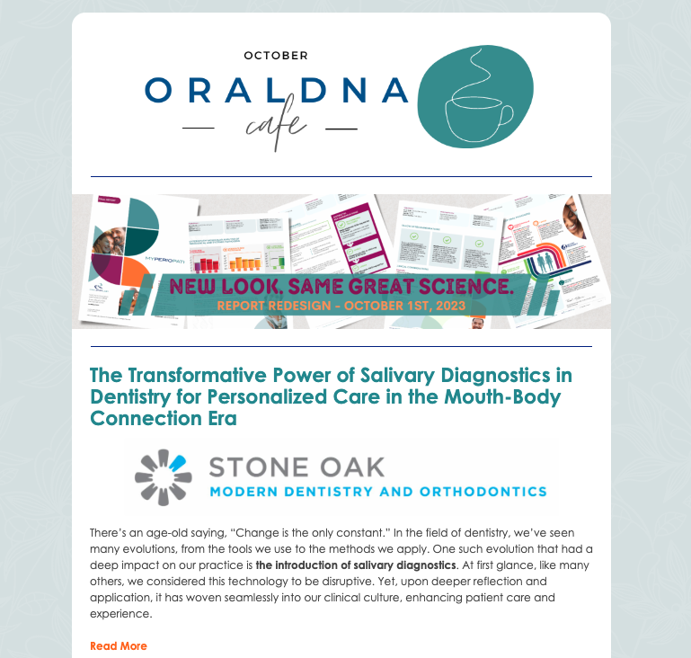 Pumpkin to talk about! 🎃 📰 Don't forget to check out October's edition of the OralDNA® Café Newsletter! conta.cc/3LHNnr8 

#oraldna #oralsystemiclink #oralhealth #systemic #systemichealth #OralHealthMatters #oralhealthcare #saliva #bacteria #RDH #bacterialinfections