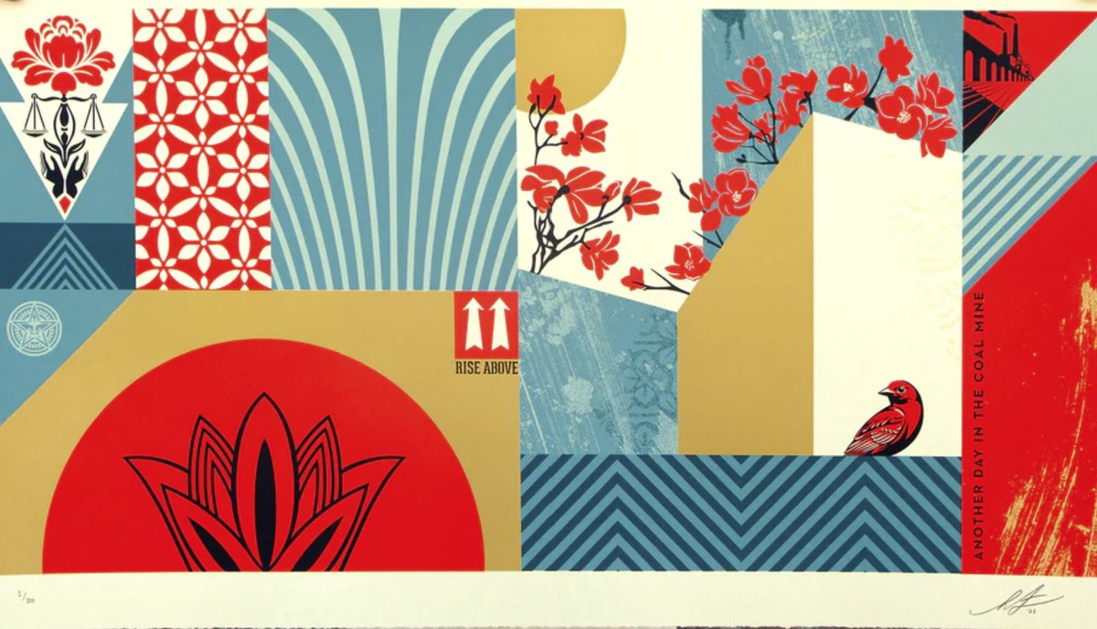 PaintingsPrints's tweet photo. Another Day In the Coal Mine Large Format Serigraph Print by Shepard Fairey- OBEY> https://t.co/7eN4172wlj
#art #graffiti #streetart #2023 #4Color Serigraph #AK47 #Animal #Bird #Black #Blue #Cherry Blossom #Coventry Rag Fine Art Paper #Environmentalism #Face & Head #Flower #... https://t.co/amNN4zNU2V