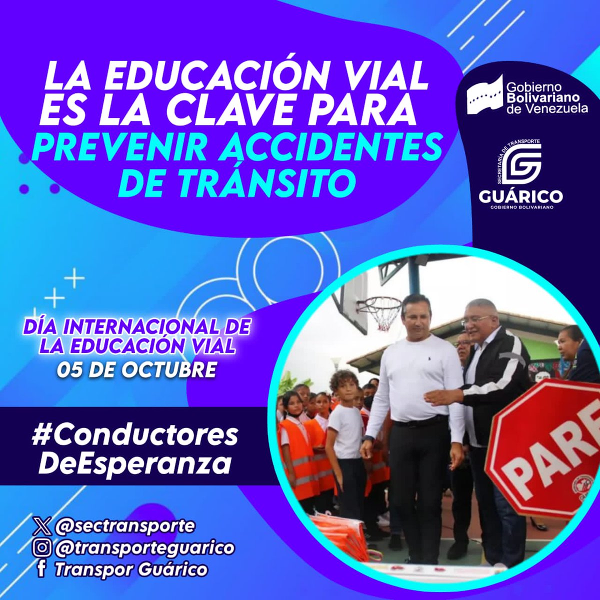 La Seguridad Vial es un compromiso de todos.

¡Cuida Tu Vida y La De Los Demas!

#ConductoresDeEsperanza
#TransporteGuárico
#DefendamosLoNuestro