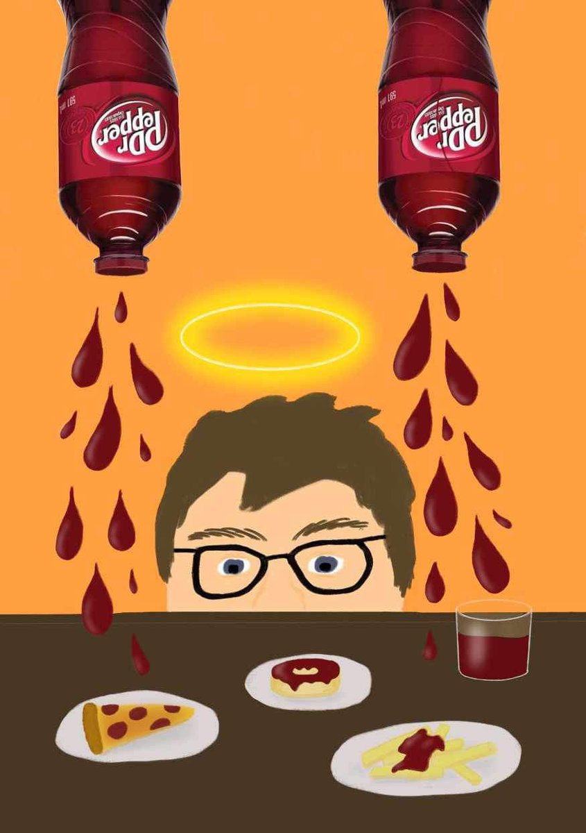 Stephoodle's tweet image. Day 4: (posting late) Dr Pepper flavoured everything 🥤
@NerdfArters #NerdfArters