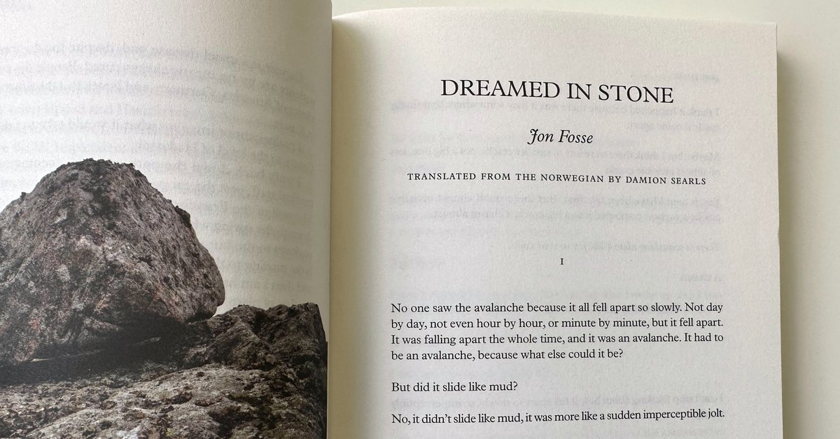 Jon Fosse's ‘Dreamed in Stone’ appeared in issue 131 in Spring 2015. We have lifted the paywall on this story, in celebration of his deserved win of the @NobelPrize in Literature. Read here: granta.com/dreamed-in-sto…