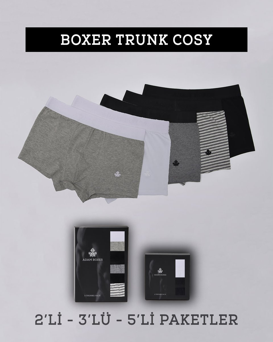 Boxer Trunk Cosy
2'li-3'lü-5'li Paketler
Şimdi adamboxes.com'da. 
#adamboxes #fundamnetalmanlystuffs #menswear #art #fashion #sale #box #erkekgiyim #moda #erkek #erkekmodası #indirim #style #nature #cool #summer #sun #life #colorful #men #boxer #trunk #trunkboxer #cosy