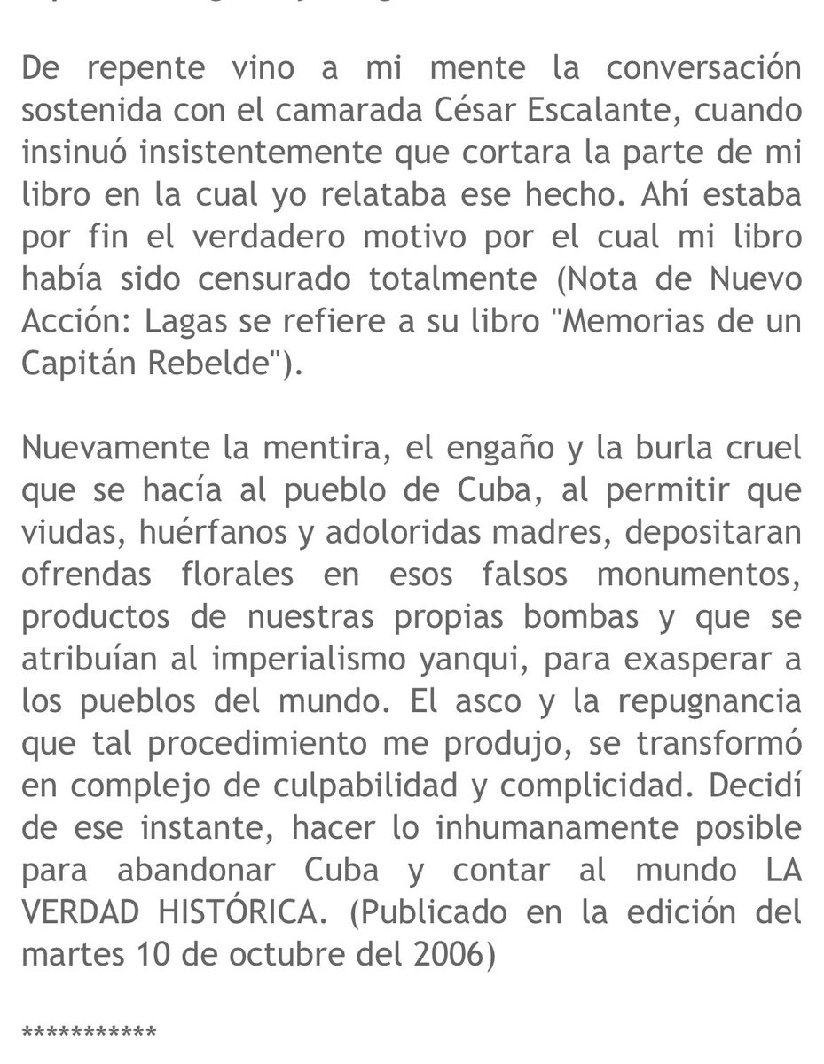 MarichalMC's tweet photo. Sabía usted que por orden de Fidel, el piloto chileno Jacques Lagas dejó caer bombas encima del poblado de playa Girón y días después el propio piloto escuchó a Fidel decir en los medios de prensa que fueron los americanos?
Háganle ver esto al pueblo cubano
#CubaEstadoTerrorista https://t.co/kYDuE6AllQ