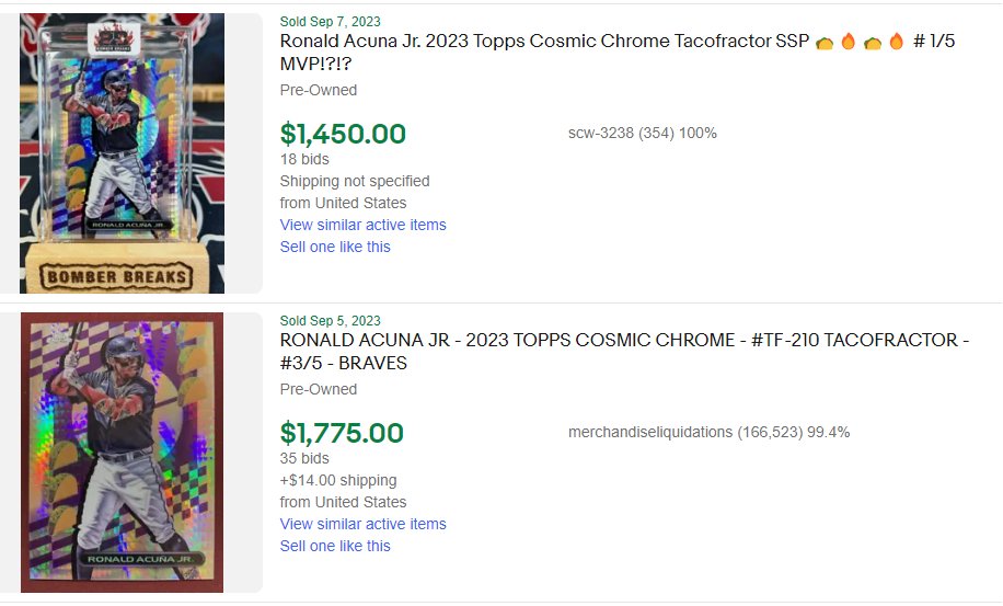 futuresport_gg's tweet photo. ๐ฎ๐ฎ๐ฎ๐ฎ
An interesting thing about #tacofractor from @Topps @MLB is the players likely will want to get the first steal to reward their fans with #FreeTacoBell4Life. Say what you want about the state of the hobby but this is kind of fun!
๐ฎ๐ฎ๐ฎ๐ฎ
@ronaldacunajr24 is our pick. https://t.co/0dz4YRQm7v