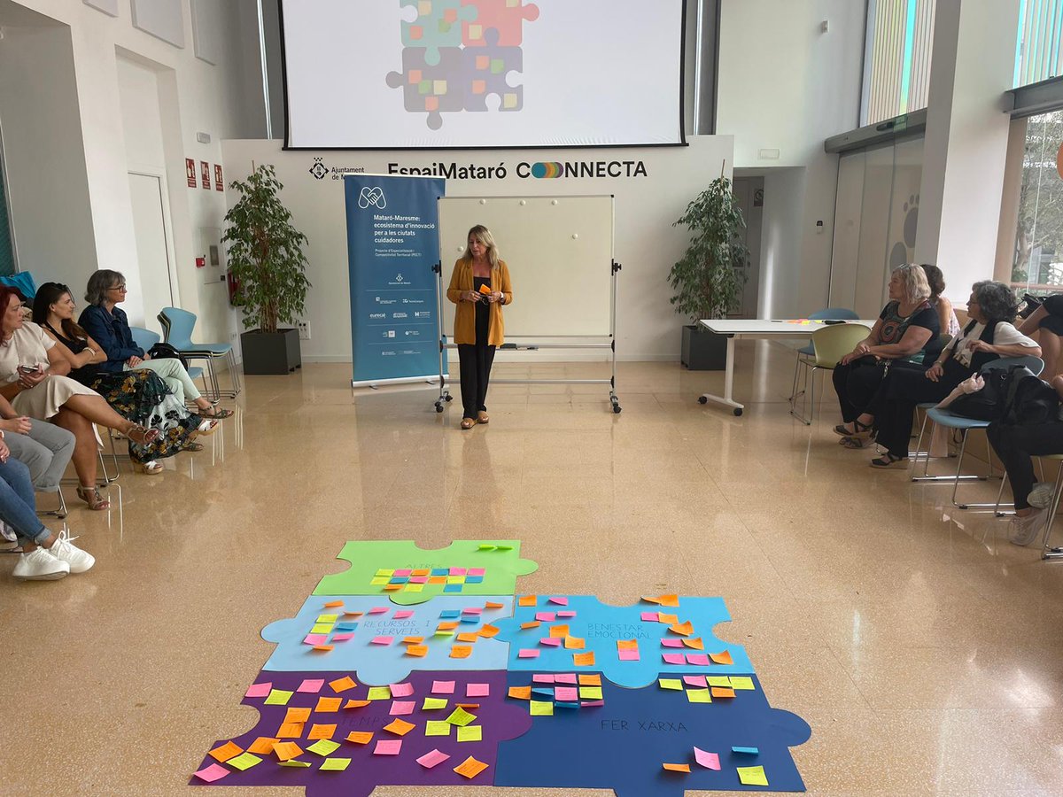 MataroCuida's tweet photo. Han sorgit un gran nombre de propostes i iniciatives per donar resposta a les necessitats de temps, recursos, reconeixement, benestar emocional de les persones #cuidadored. Aviat, les compartirem. Moltes gràcies a tots i totes! #EspaiMataróConnecta #fonsEUCat #CareCityLab https://t.co/TdceUzjgnE